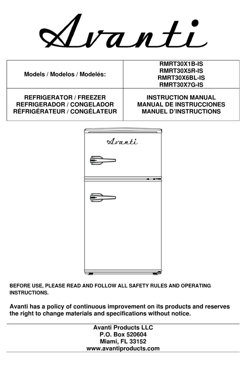 Avanti RMRT30X1B-IS User manual