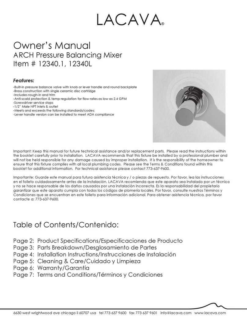 Lacava ARCH 12340.1 User manual