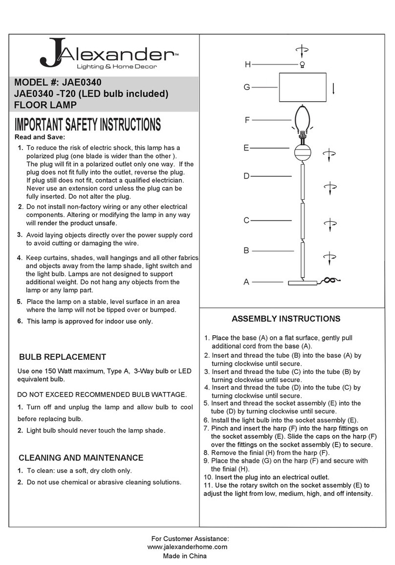 JALEXANDER JAE0340 User manual