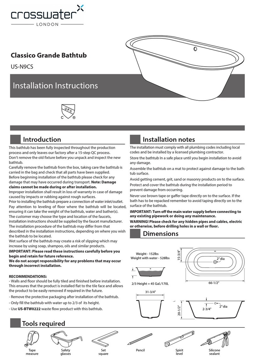 Crosswater US-N9CS User manual Crosswater US-N9CS User manual
