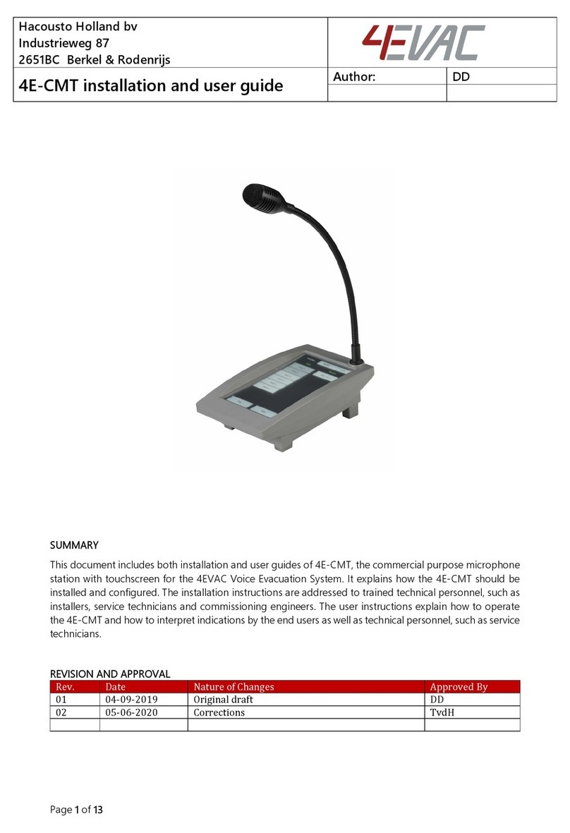4EVAC 4E-CMT User manual