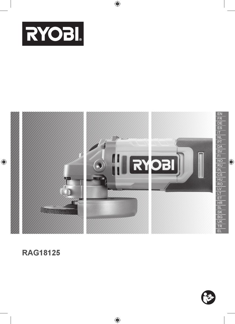 Ryobi RAG18125 User manual