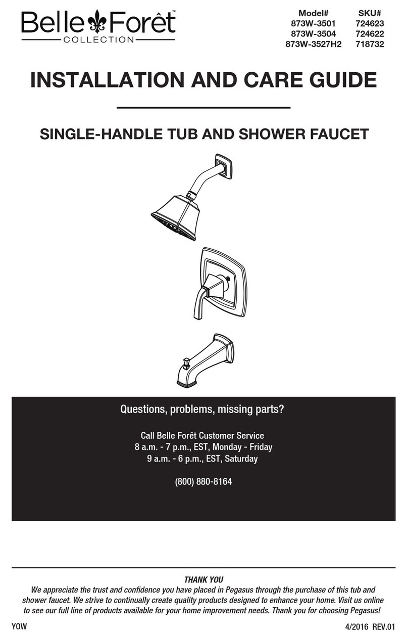 Belle Foret 873W-3501 Installation and care guide Belle Foret 873W-3501 Installation and care guide