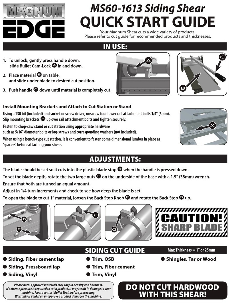Bullet tools MAGNUM EDGE MS60-1613 quick start guide Bullet tools MAGNUM EDGE MS60-1613 quick start guide