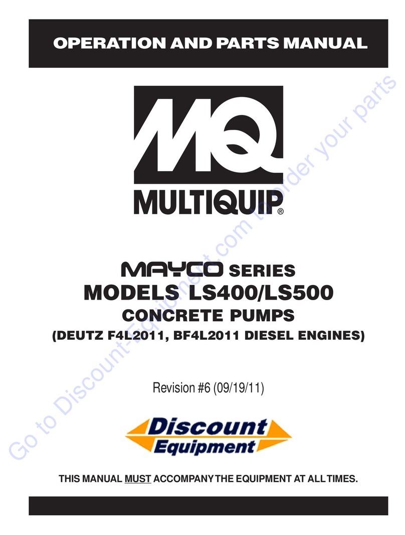 MULTIQUIP MAYCO LS400 Operation and parts manual