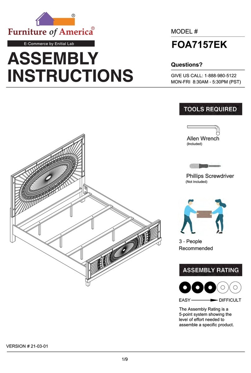 Furniture of America Valletta FOA7157EK User manual