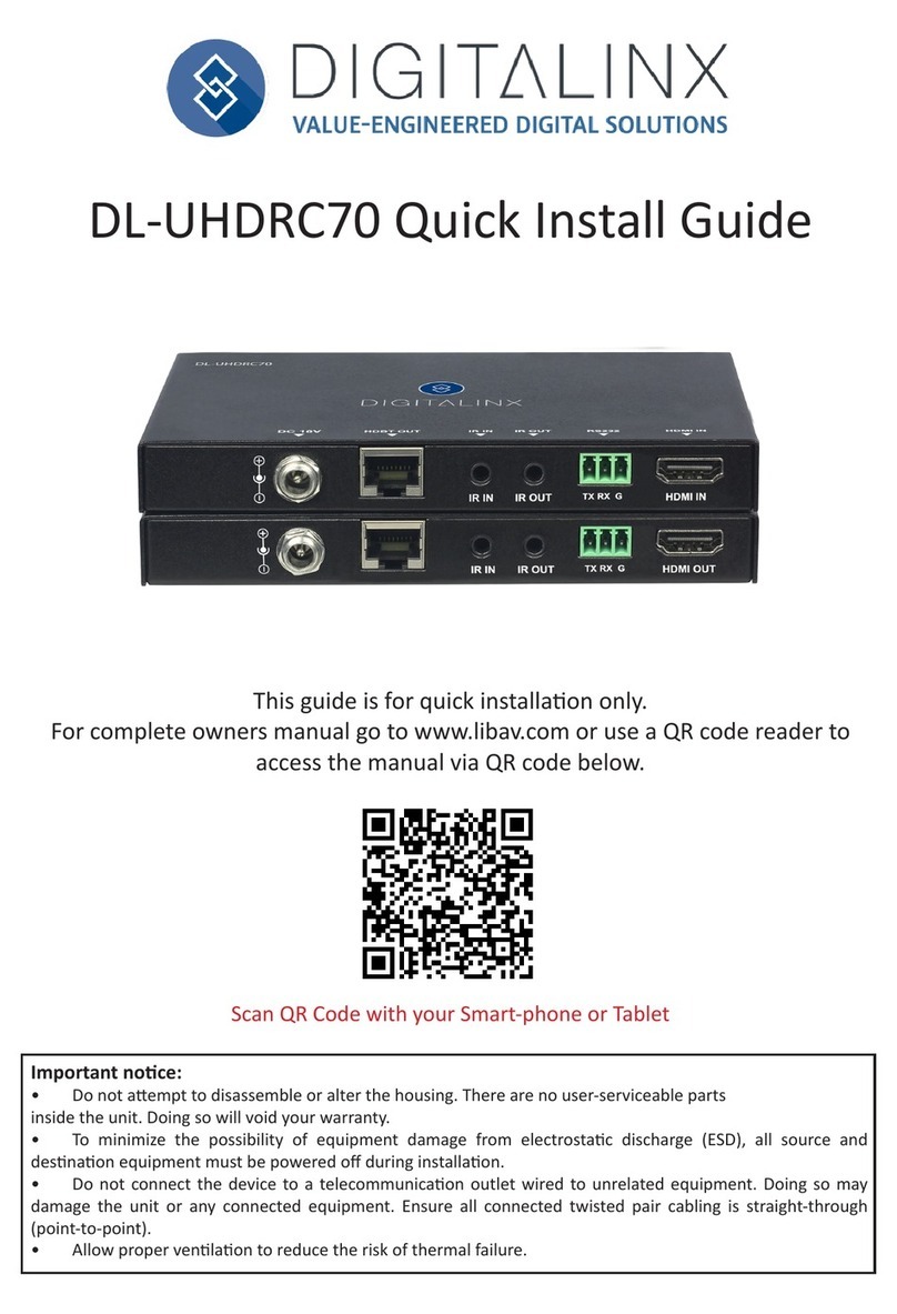 DigitaLinx DL-UHDRC70 User manual