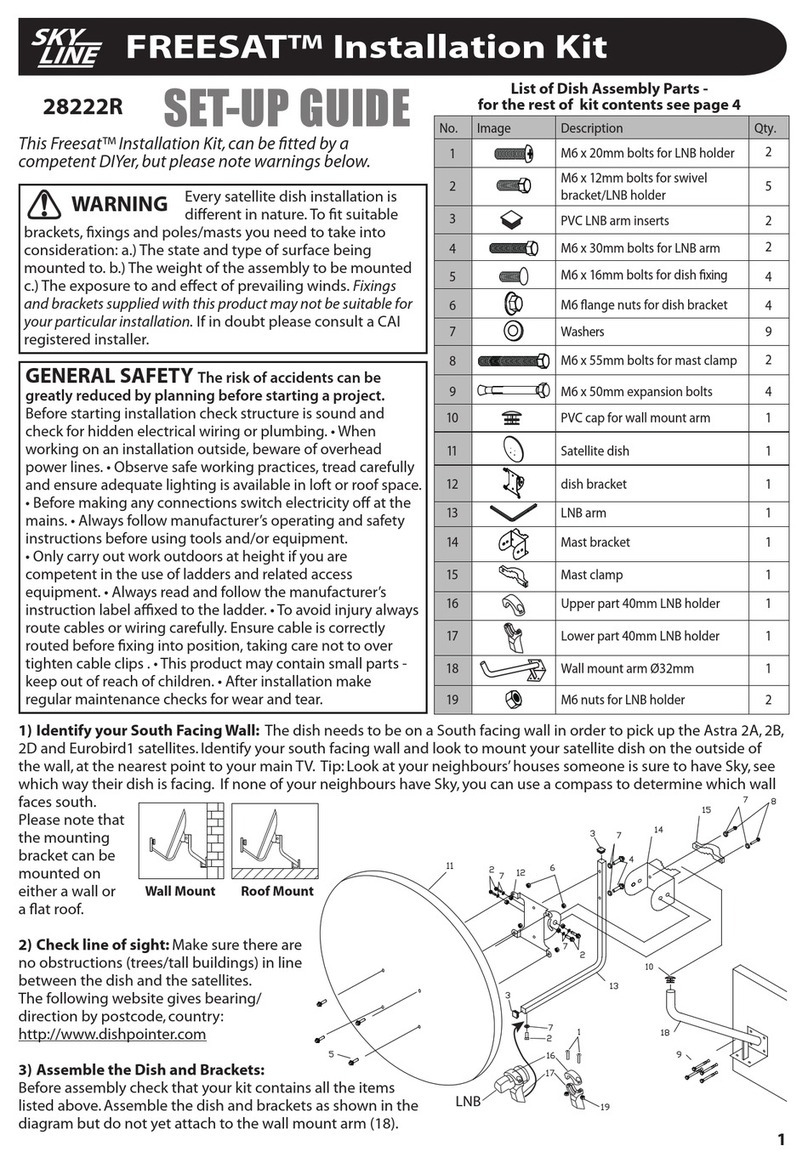 SkyLine FREESAT 28222R Setup guide SkyLine FREESAT 28222R Setup guide