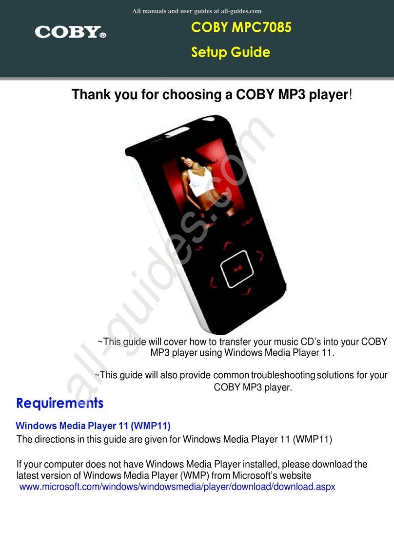 Coby MPC7085 Setup guide