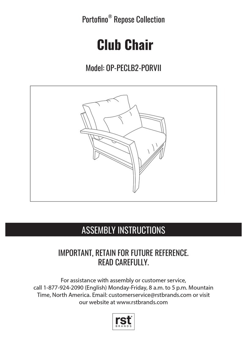 rst brands Portofino Repose OP-PECLB2-PORVII Assembly instructions rst brands Portofino Repose OP-PECLB2-PORVII Assembly instructions