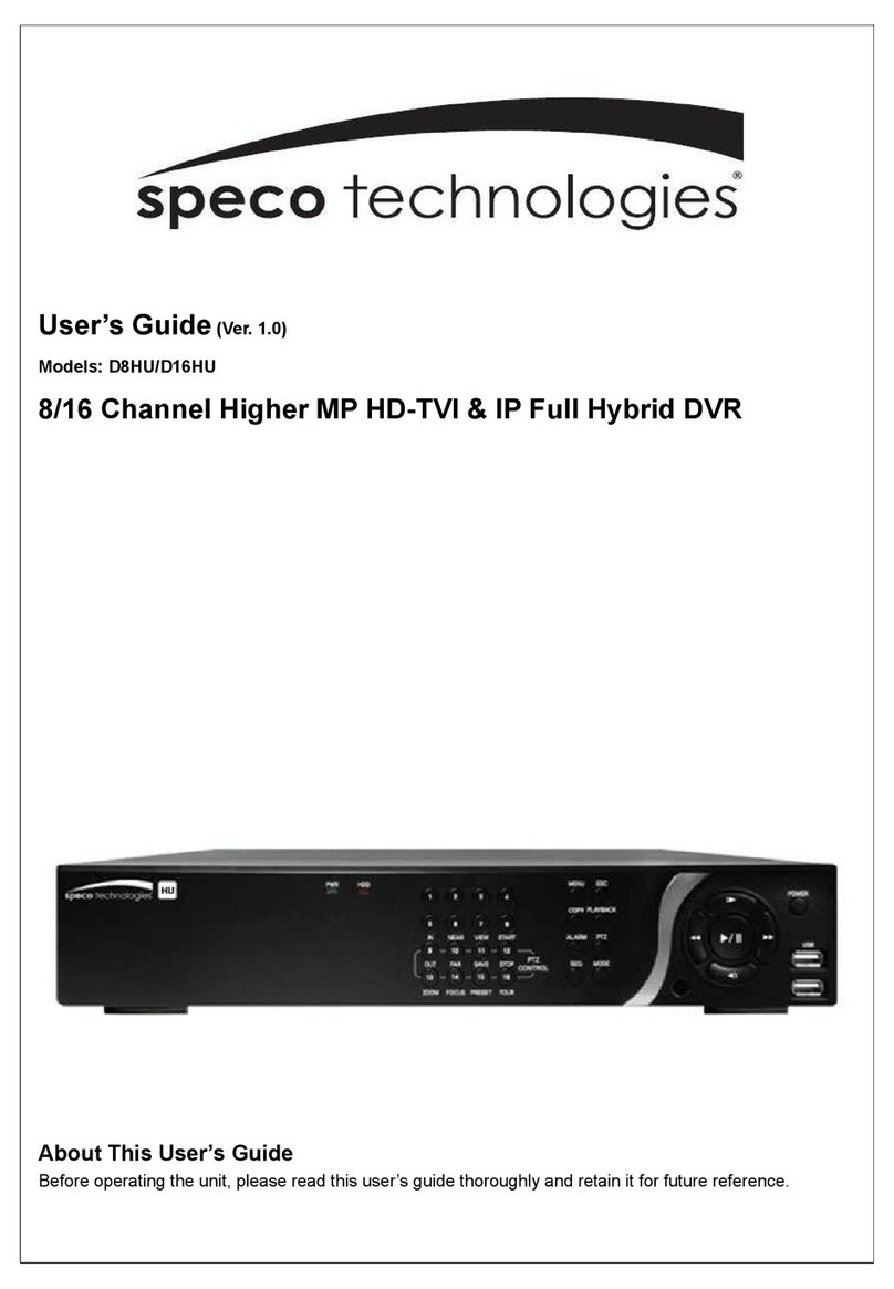 Speco D16HU User manual