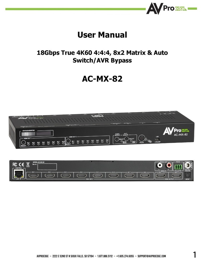 AVPro Edge AC-MX-82 user manual