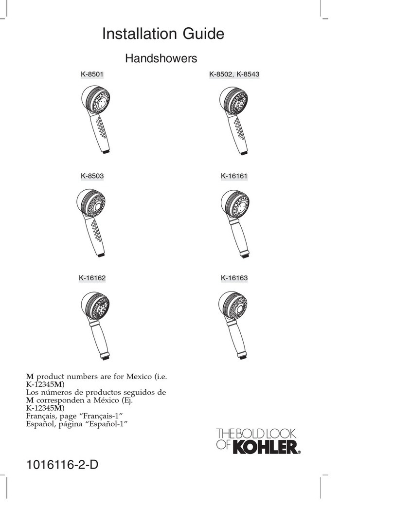 Kohler K-8502 User manual