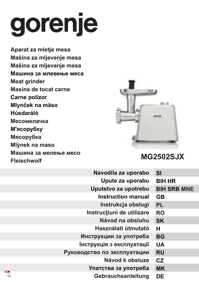 Gorenje MG2502SJX instruction manual