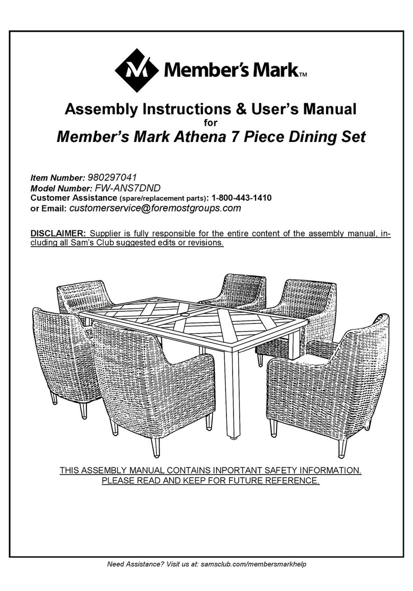 Members Mark FW-ANS7DND Assembly instructions & user manual