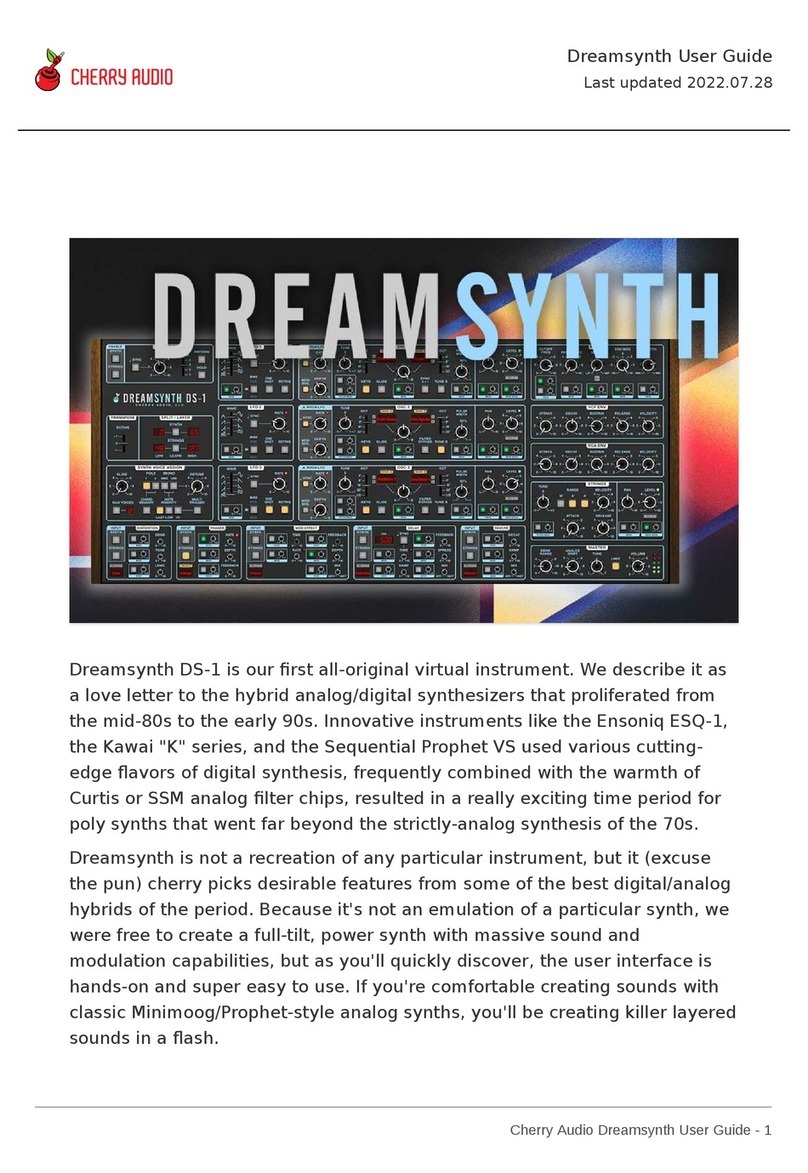 CHERRY AUDIO Dreamsynth DS-1 User manual