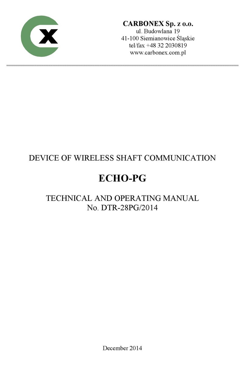 CARBONEX ECHO-PG Technical And Operating Manual CARBONEX ECHO-PG Technical And Operating Manual