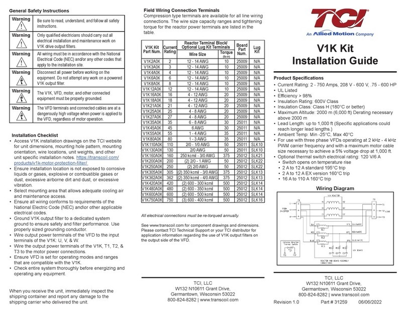 Allied Motion TCI V1K Kit User manual