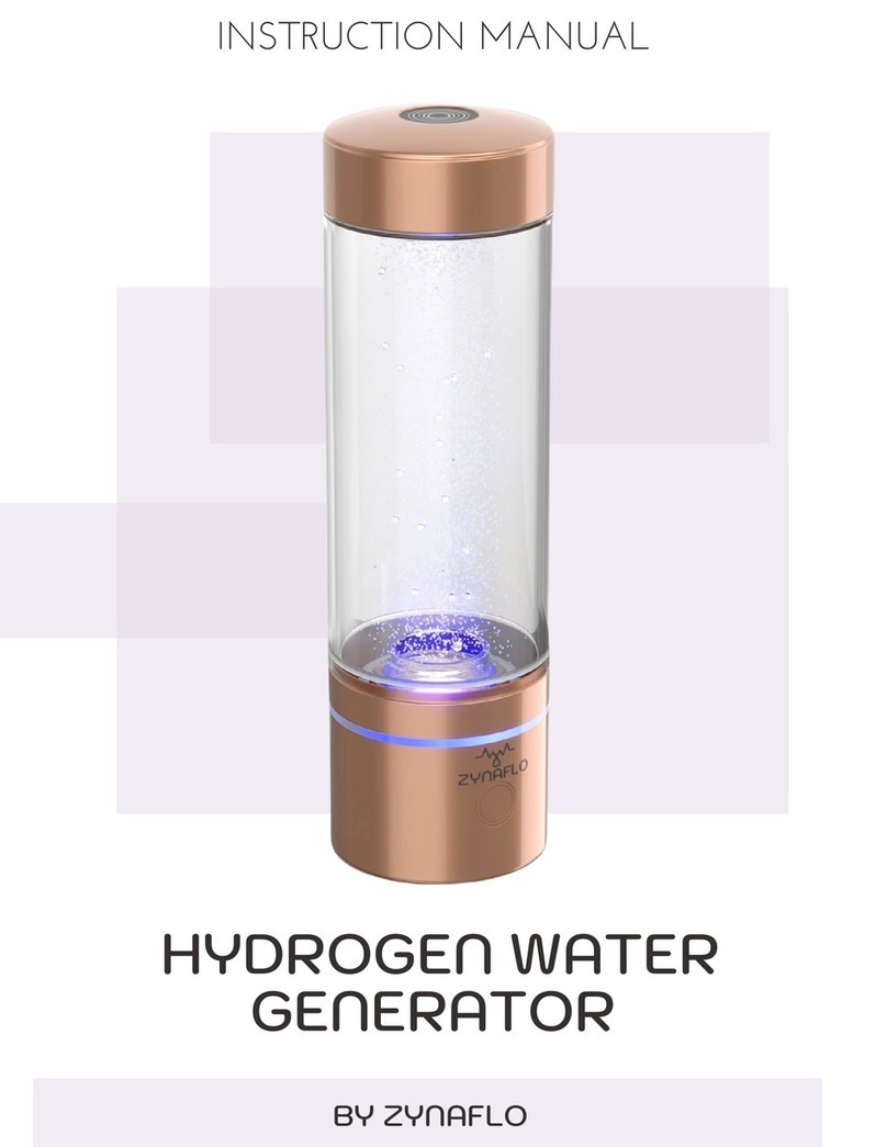 ZYNAFLO HYDROGEN WATER GENERATOR instruction manual