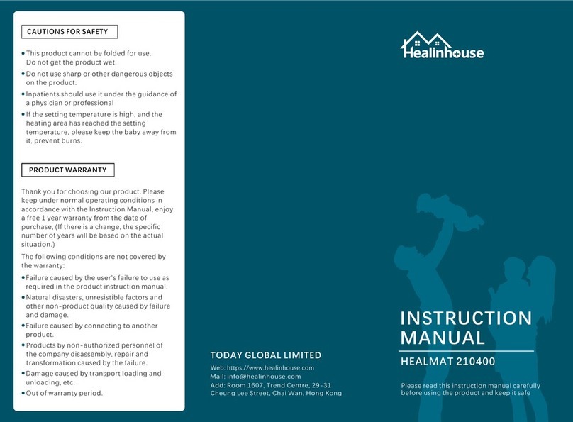 Healinhouse HEALMAT 210400 instruction manual Healinhouse HEALMAT 210400 instruction manual