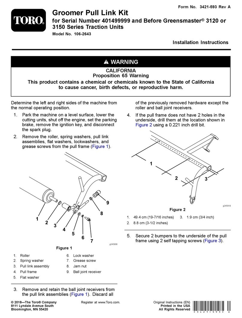 Toro 106-2643 installation instructions