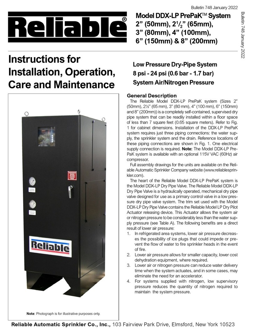 Reliable DDX-LP PrePak Instructions for installation, operation care and maintenance Reliable DDX-LP PrePak Instructions for installation, operation care and maintenance