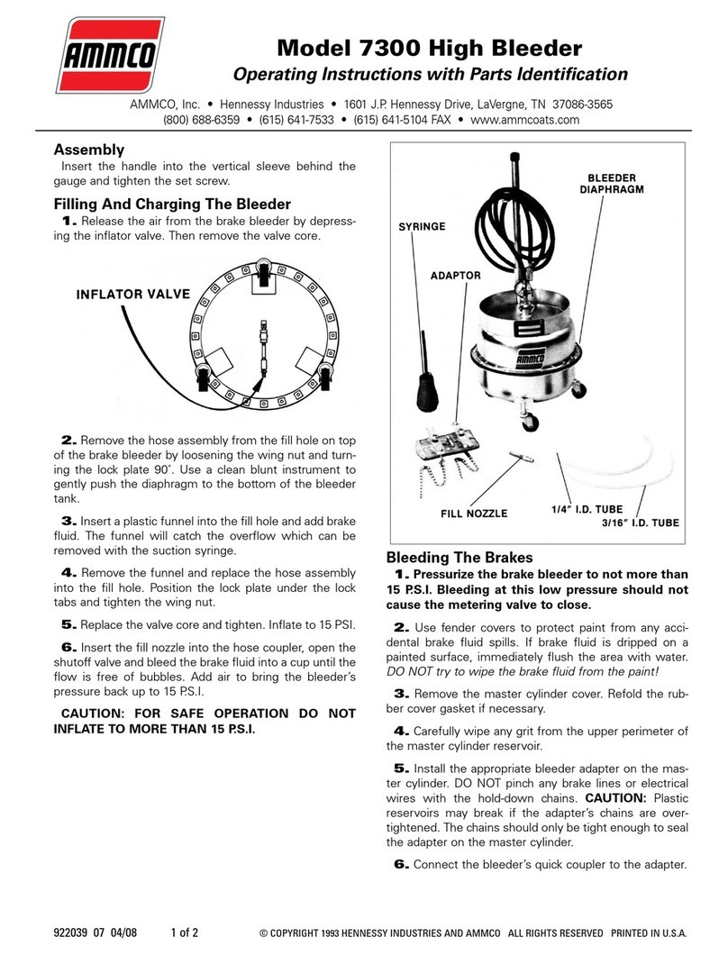 AMMCO 7300 operating instructions