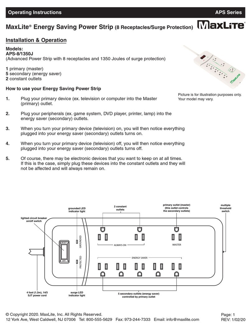 MaxLite APS Series operating instructions MaxLite APS Series operating instructions