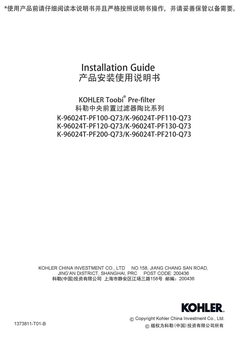 Kohler Toobi K-96024T-PF100-Q73 User manual