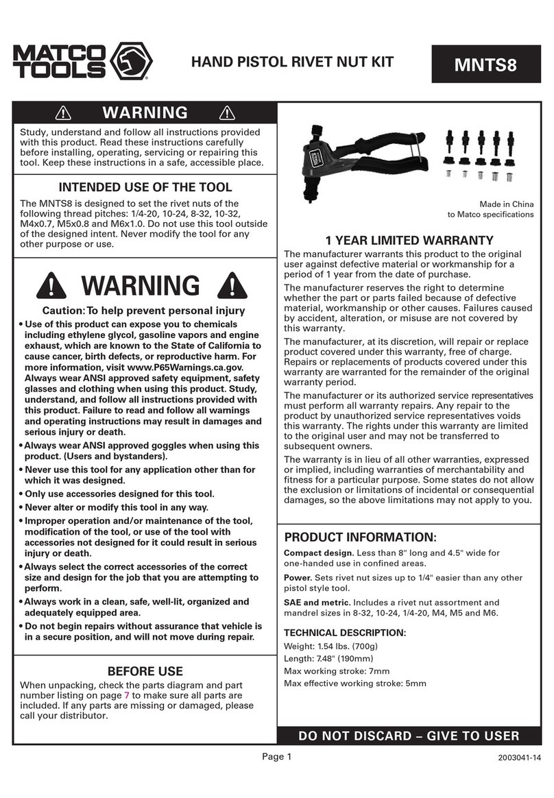 Matco Tools MNTS8 manual
