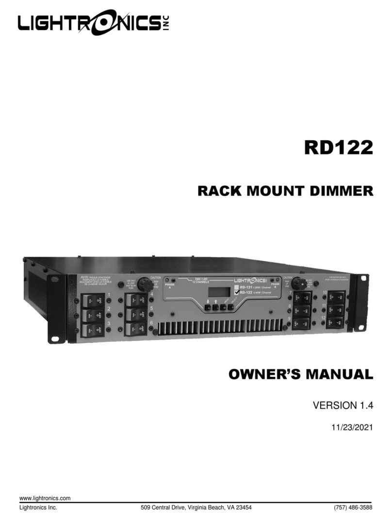 Lightronics RD-122 User manual