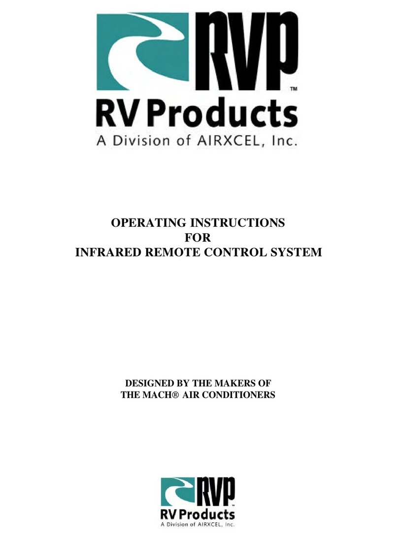 Airxcel RVP INFRARED REMOTE CONTROL SYSTEM operating instructions