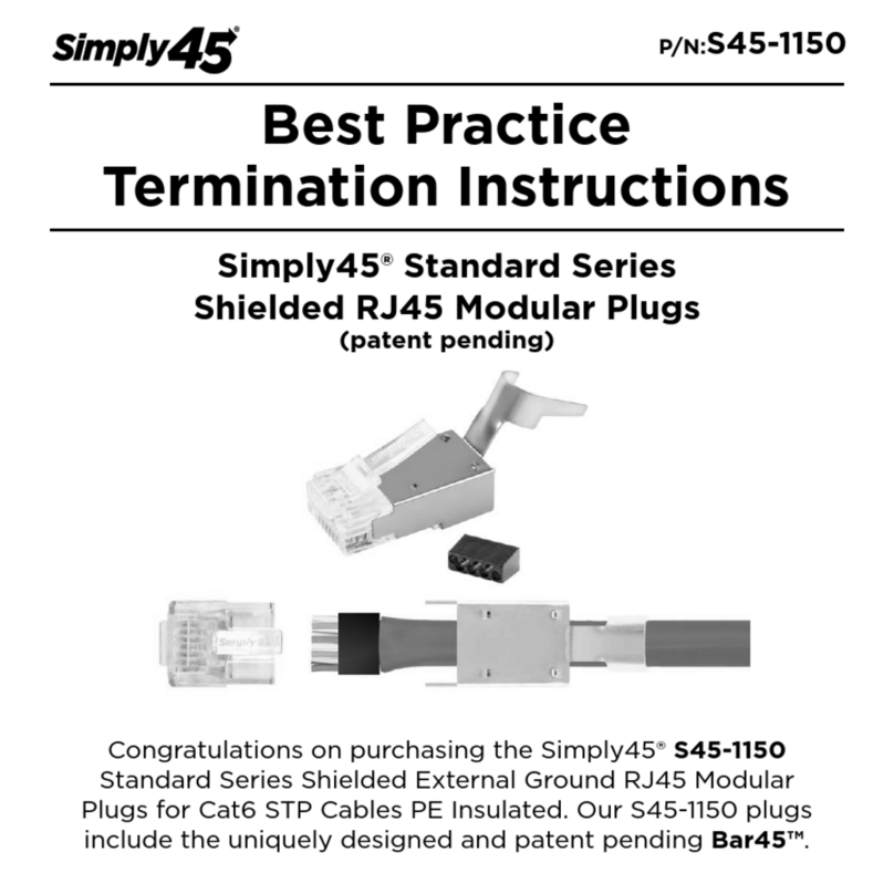 Simply45 RJ45 Termination instructions Simply45 RJ45 Termination instructions