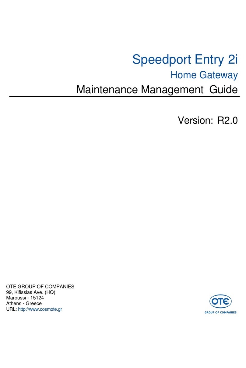 OTE Speedport Entry 2i Maintenance Management Guide