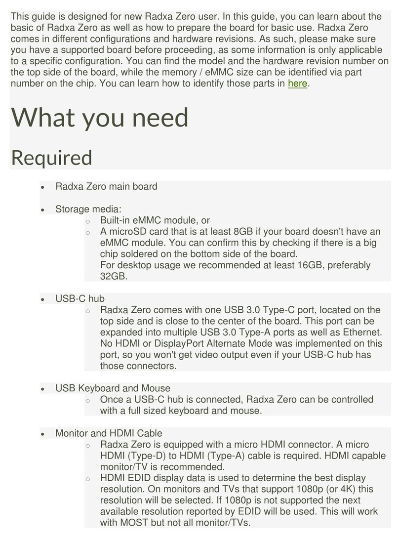 Radxa Zero RS102-D4E32H User manual
