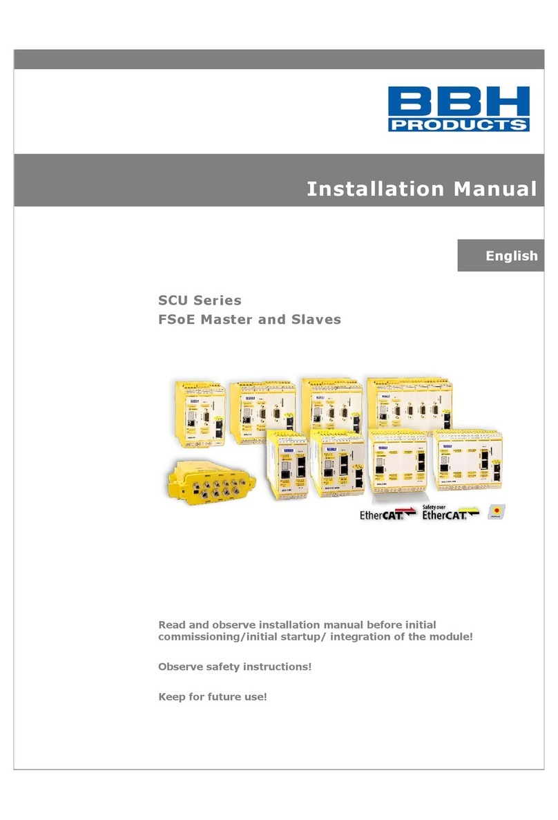 BBH SCU Series installation manual