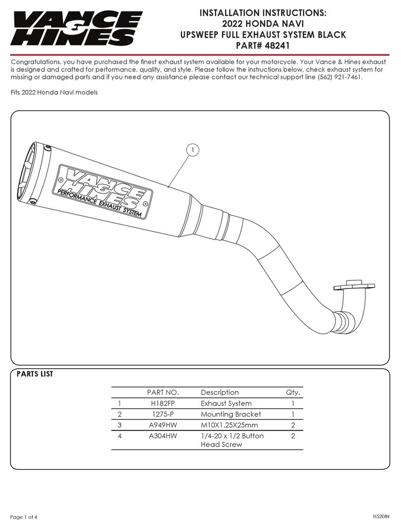 Vance and hines 48241 installation instructions