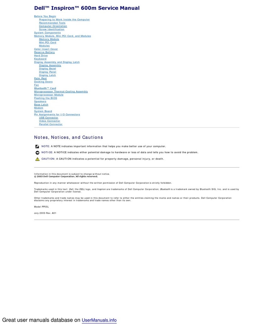 Dell Inspiron 600m User manual