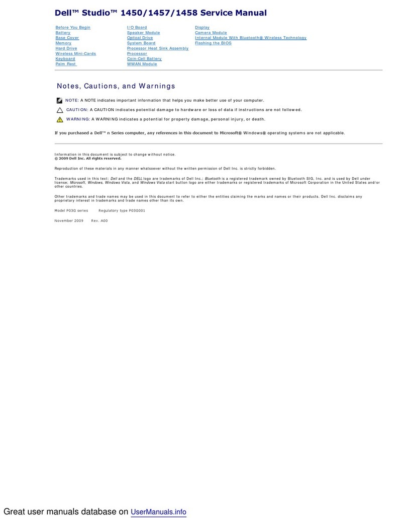 Dell Vostro 1450 User manual