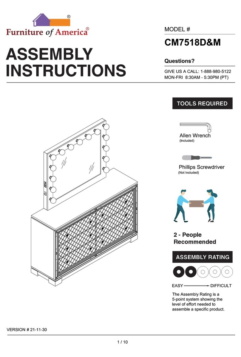 Furniture of America Belleterre CM7518D Assembly instructions Furniture of America Belleterre CM7518D Assembly instructions
