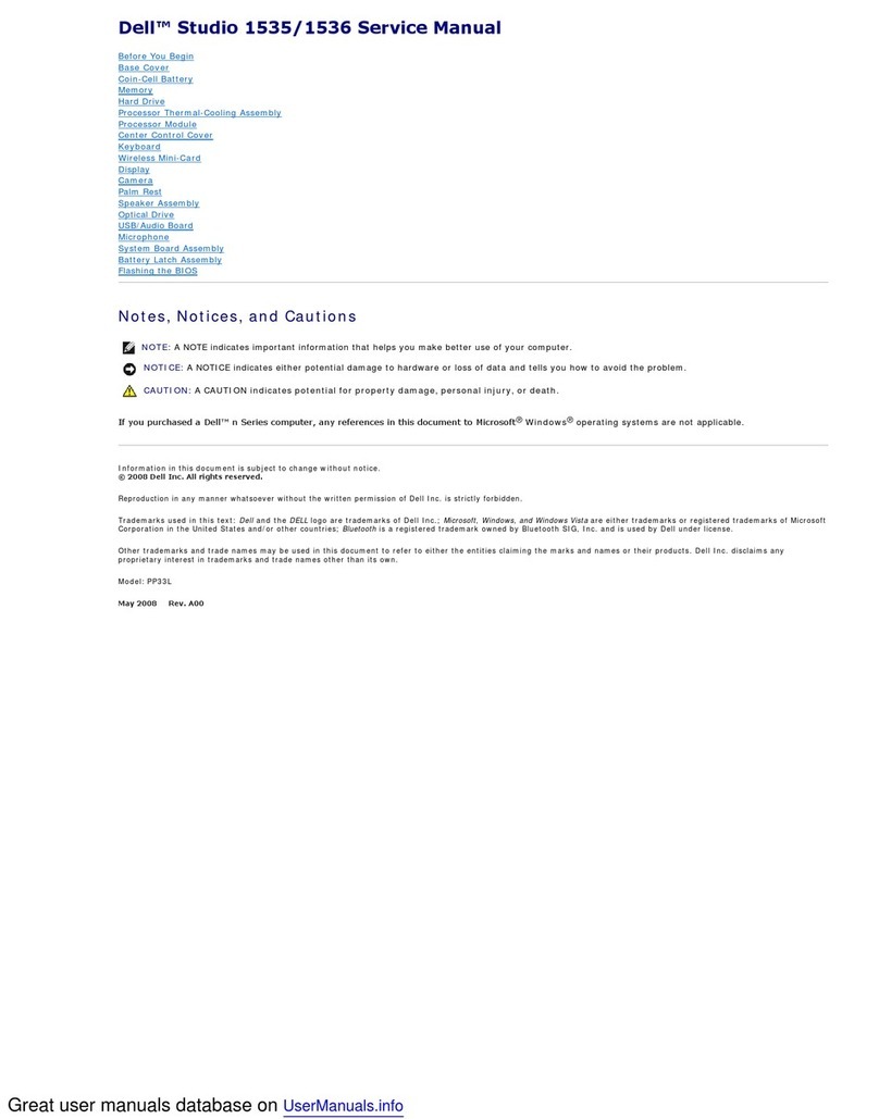 Dell Studio 1535 Service manual