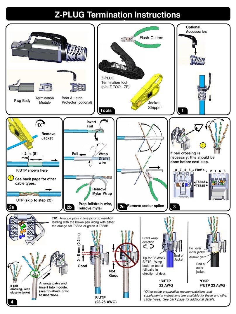 Siemon Z-PLUG Termination instructions