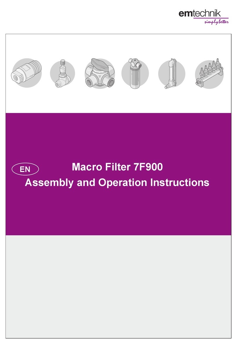 EM-Technik Macro Filter 7F900 Assembly and operation instructions