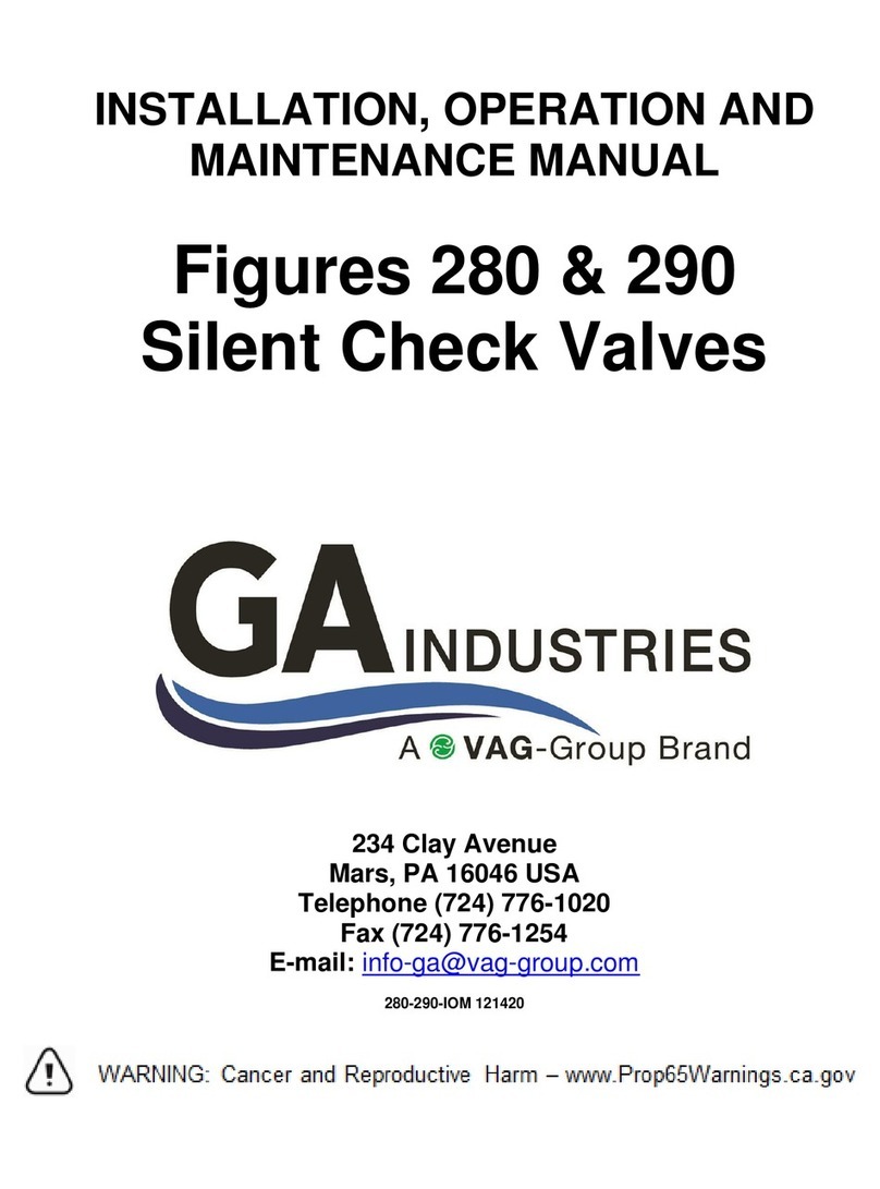 Vag GA INDUSTRIES Figures 280 Installation, operation and maintenance manual