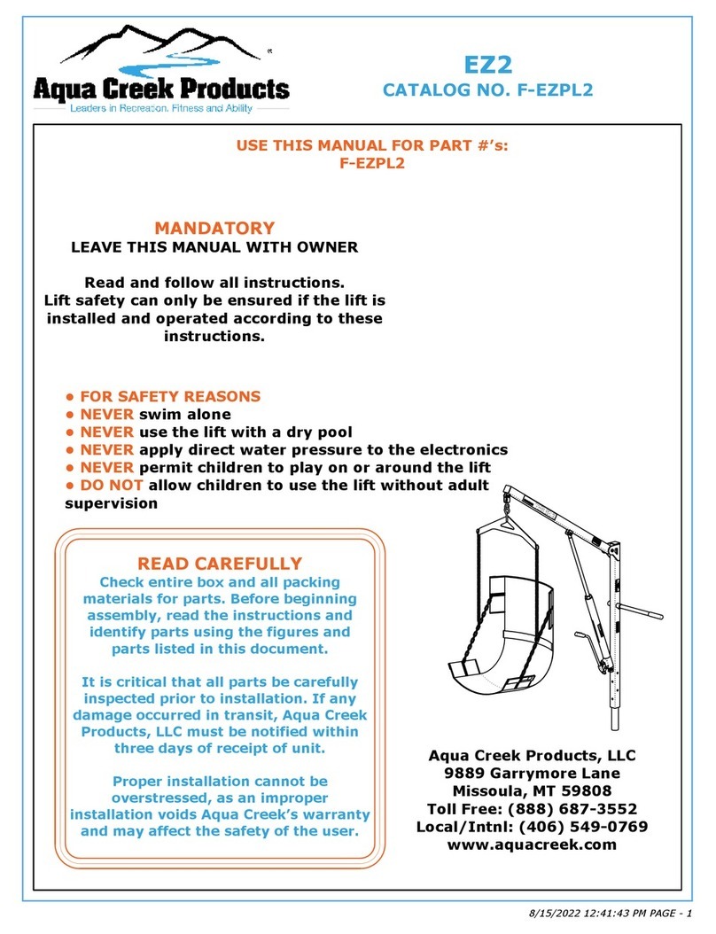 Aqua Creek Products Power EZ 2 User manual