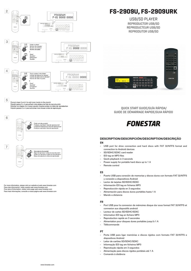 FONESTAR FS-2909U quick start guide