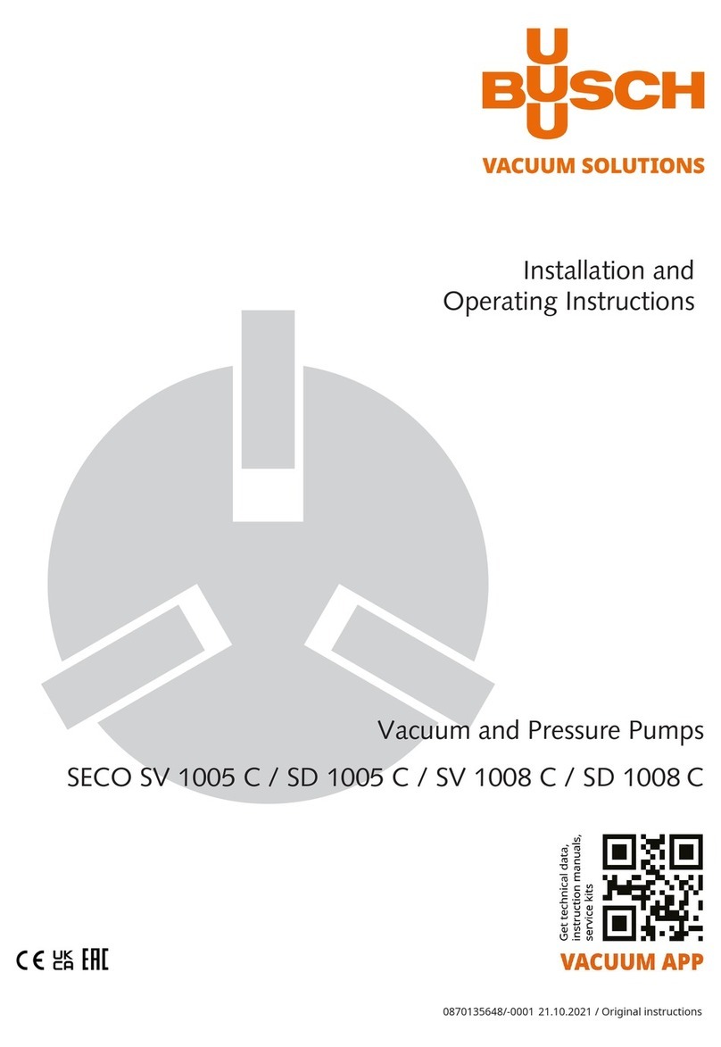 BUSCH SECO SV 1005 C Installation and operating instructions