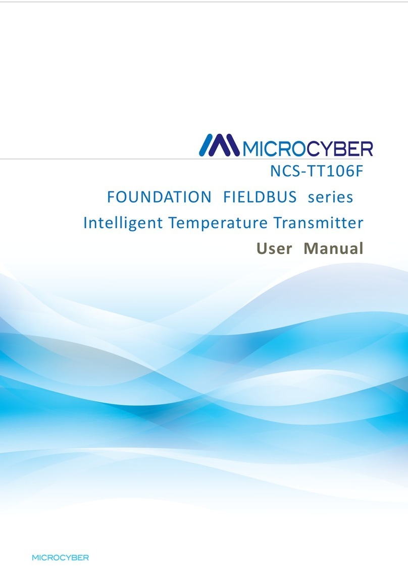 Microcyber FOUNDATION FIELDBUS NCS-TT106F user manual