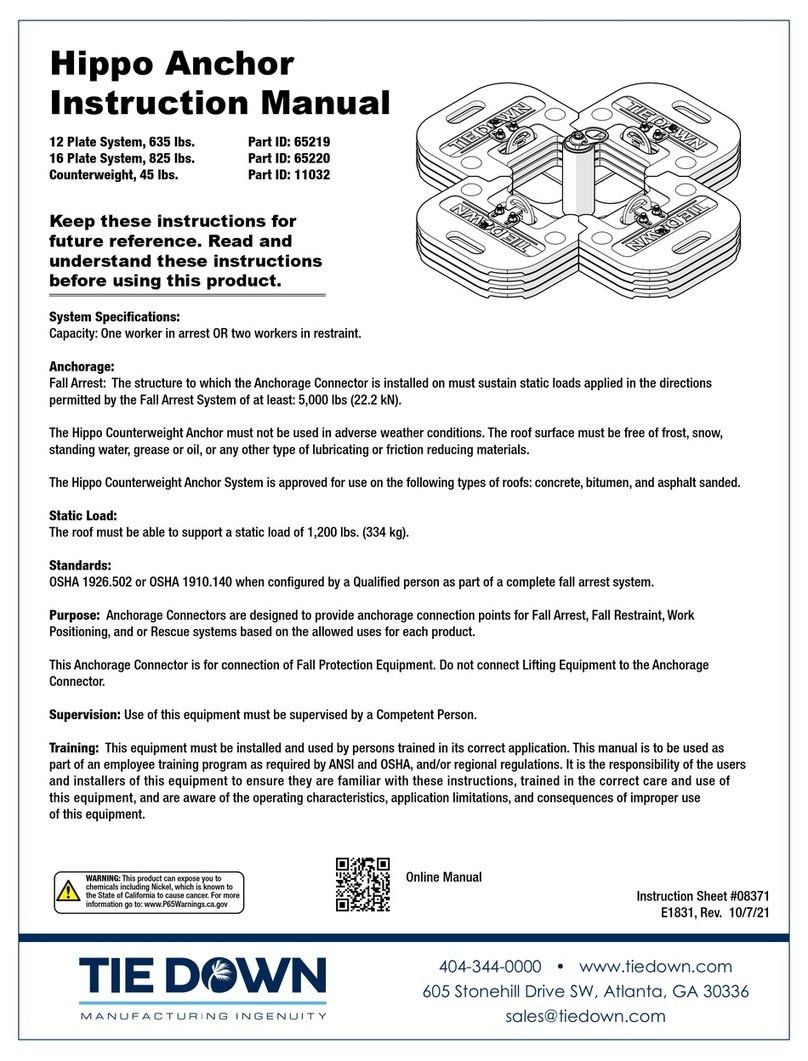 TIE DOWN Hippo Anchor 65219 instruction manual TIE DOWN Hippo Anchor 65219 instruction manual