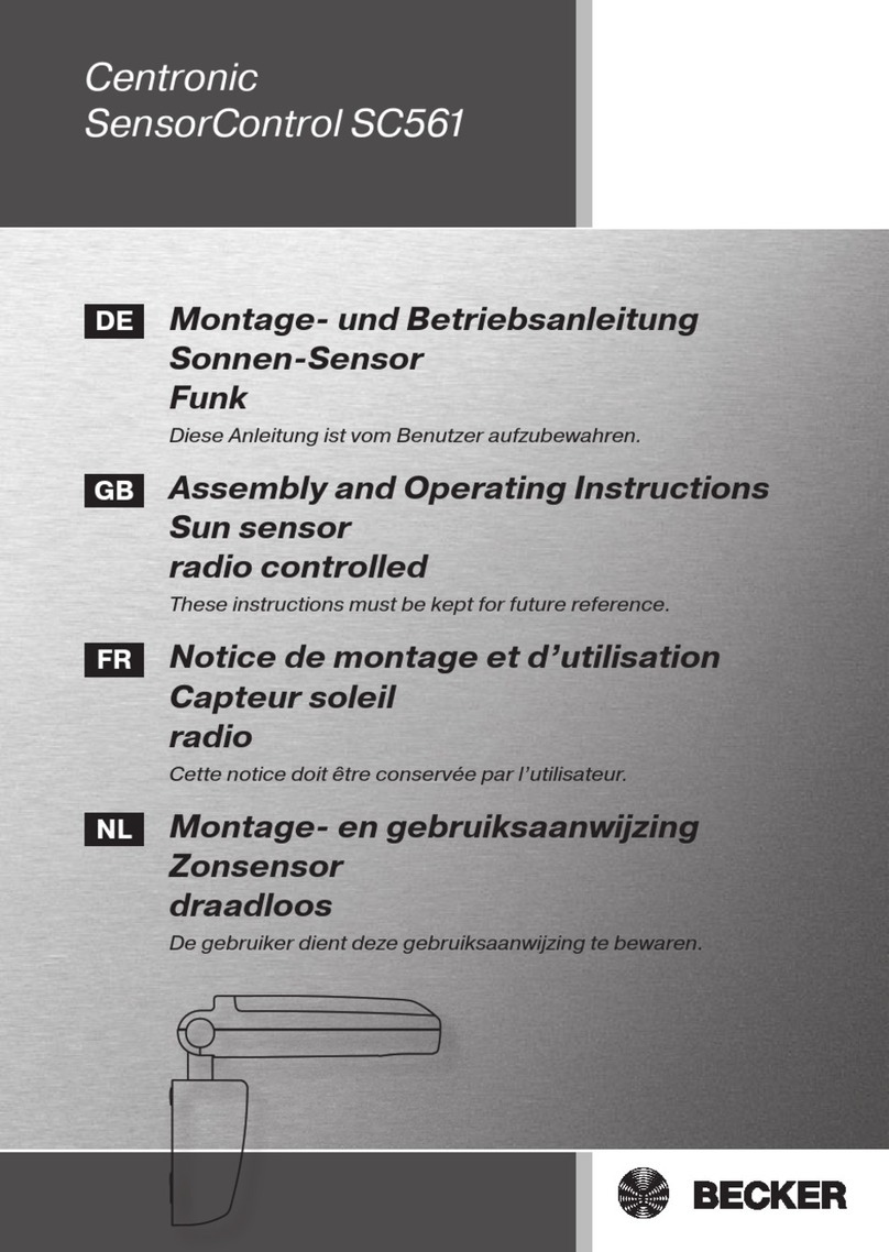 Becker Centronic SensorControl SC561 Assembly and operating instructions